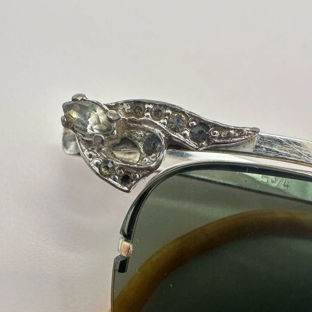 Vintage Bausch & Lomb 1/10 12K GF Rhinestone Eyeglasses w/ Prescription Lenses